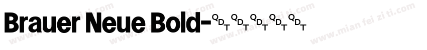 Brauer Neue Bold字体转换